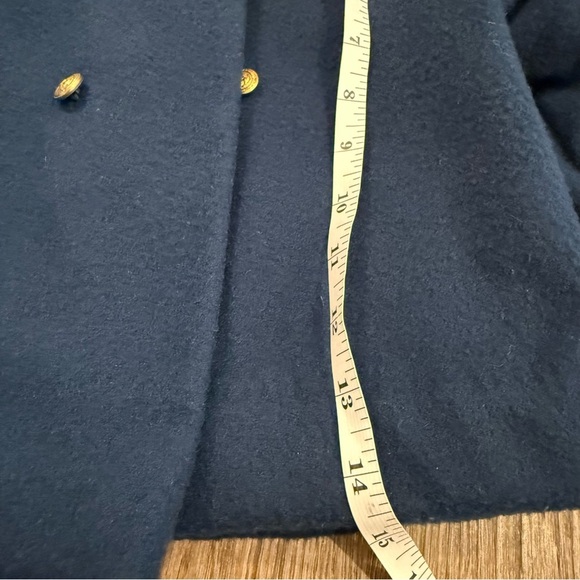 Vintage Weather Tamer Pea Coat Baby Size 18 Mo Navy Gold Buttons Preppy Classic - Picture 6 of 10